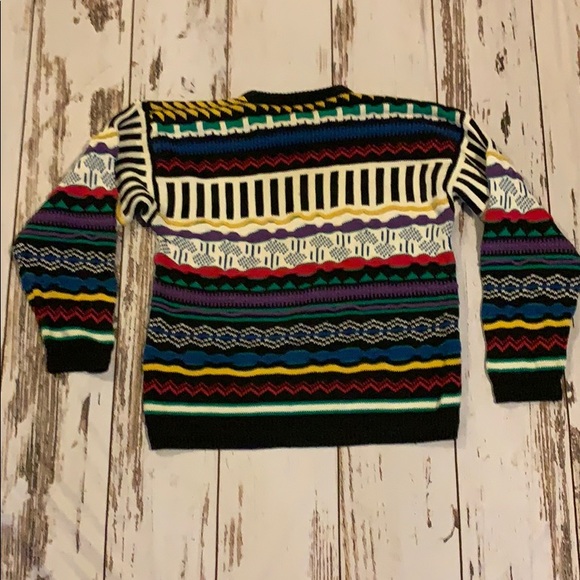 Vintage retro colorful ugly sweater size M - Picture 6 of 6